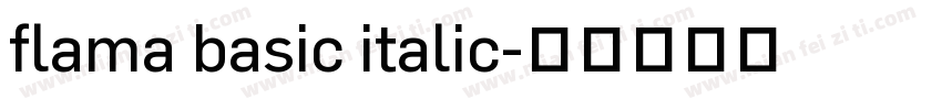 flama basic italic字体转换